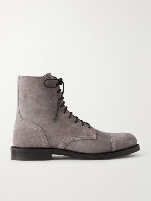Brunello Cucinelli Suede Derby Boots