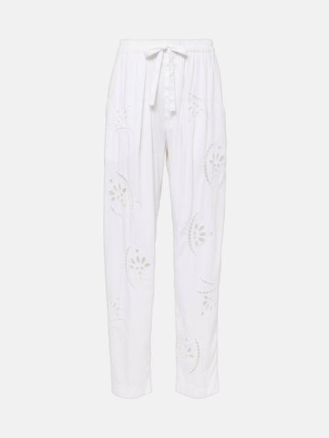 Isabel Marant Hectorina broderie anglaise wide-leg pants