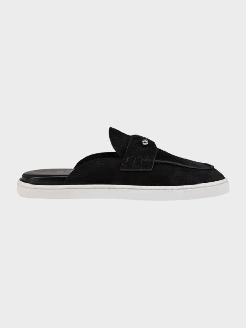 Christian Louboutin Chanme Donna Leather Boat Shoe Mules