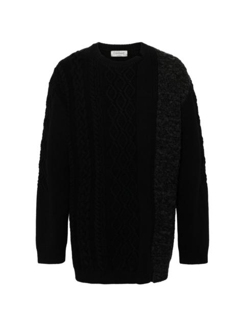 cable-knit sweater