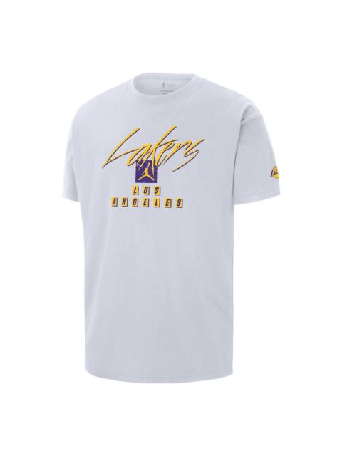 Jordan Air Jordan Los Angeles Lakers Courtside Statement Edition NBA Max90 T-Shirt 'White' FN1069-100