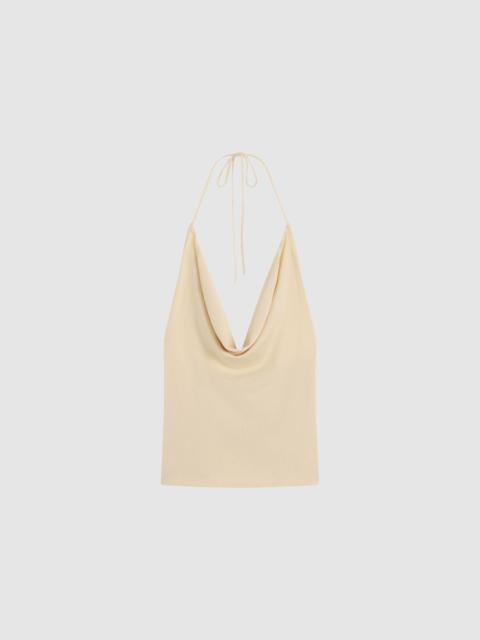 ST. AGNI Cowl Halter Knit Top - Shell