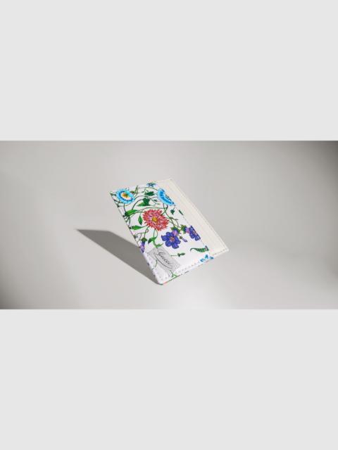 GUCCI Flora-motif card case
