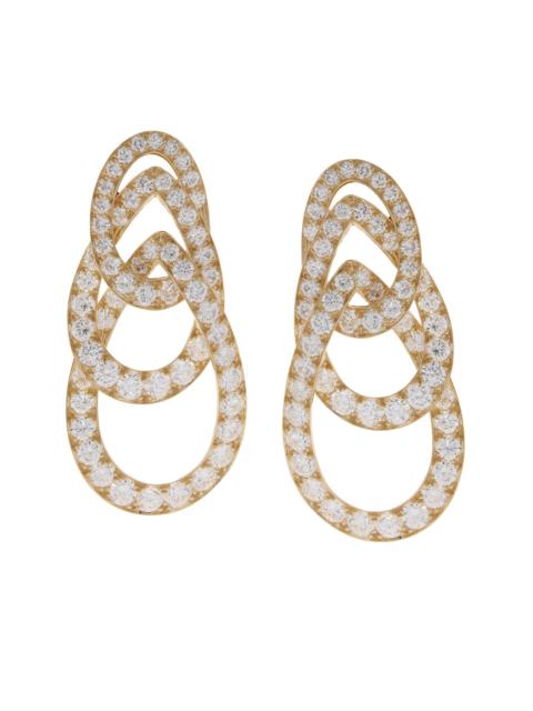 DAVID WEBB Diamond Triple Deck Earrings
