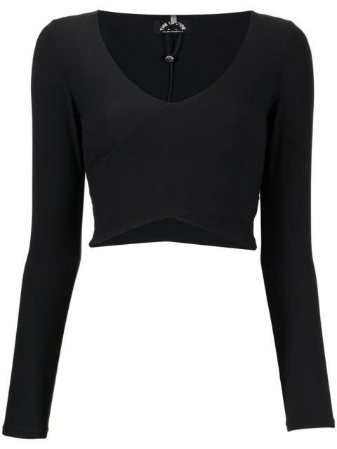 THE UPSIDE long-sleeve V-neck crop top