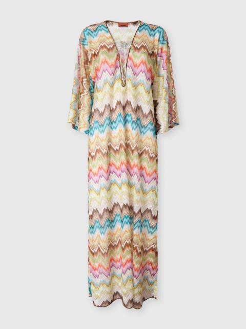 Missoni Caftan cover-up with irregular zig zag print