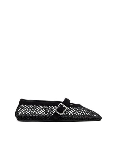 Alaïa mesh buckle ballet flats