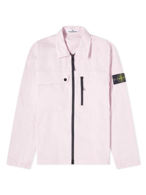 Stone Island Supima Cotton Twill Stretch-TC Zip Shirt Jacket