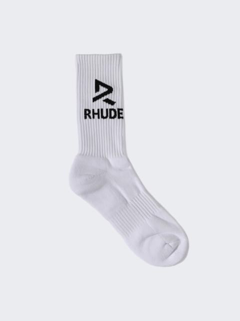 Rhude Trophy Racing Sock White