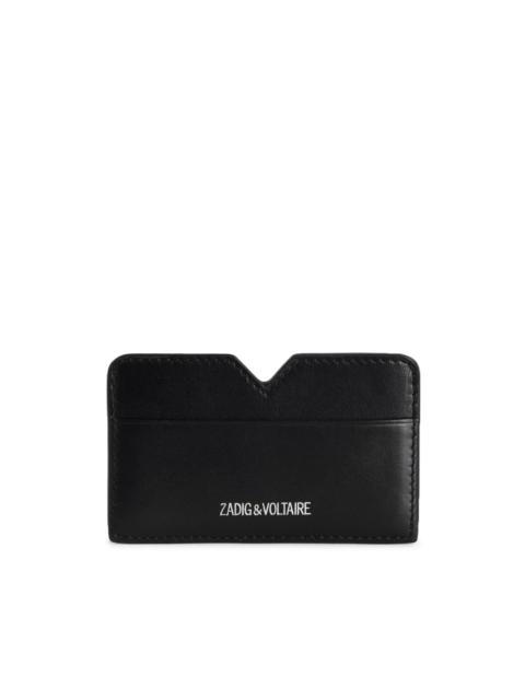 Zadig & Voltaire logo-embroidered card holder