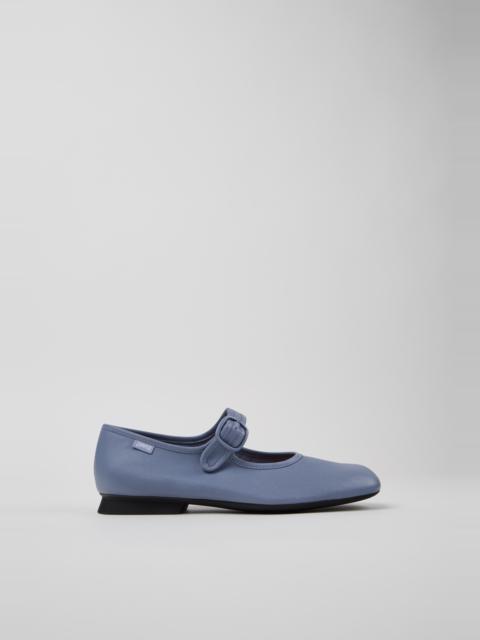 CAMPER Casi Myra Blue Leather Shoes for Women.
