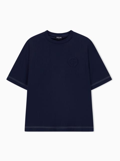 GIORGIO ARMANI COTTON-INTERLOCK T-SHIRT DENIM COLLECTION