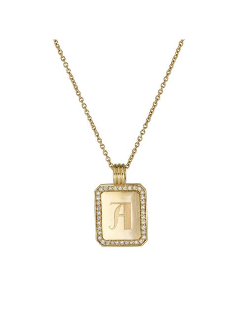 STONE AND STRAND Diamond Beekman Dog Tag Necklace