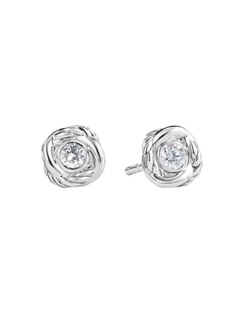 DAVID YURMAN Women's Infinity Stud Earrings with Diamonds - White Gold