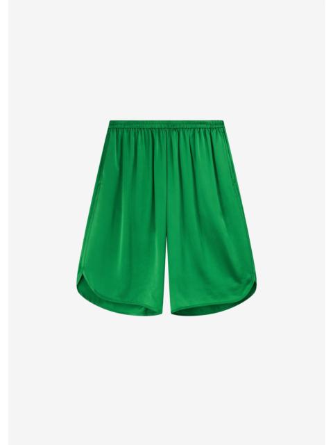 The Frankie Shop Nelis Silk Bermuda Shorts - Kelly Green