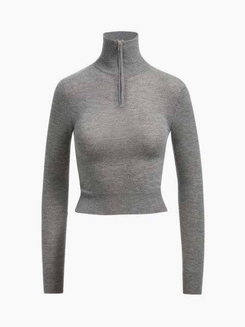 BRANDON MAXWELL The Paxton Half Zip Sweater