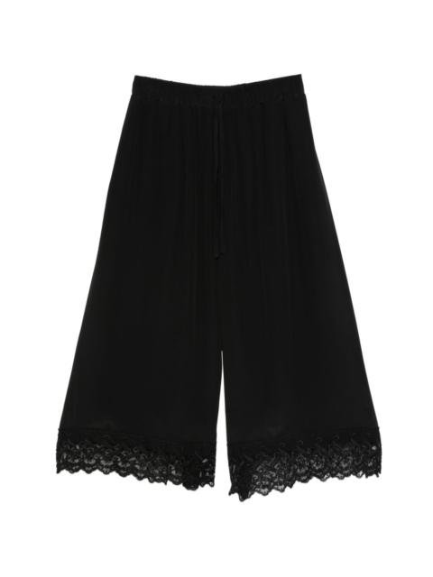 Simone Rocha lace-trim cropped trousers