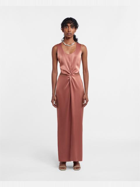 Cut-Out Slip Satin Dress