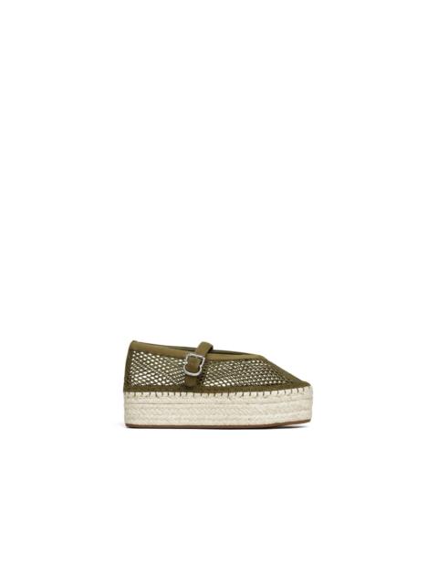Alaïa ESPADRILLES IN FISHNET AND SUEDE