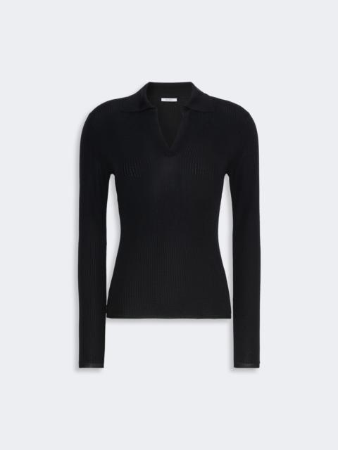 Max Mara GERGO Cashmere and silk polo sweater - ULTRAMARINE