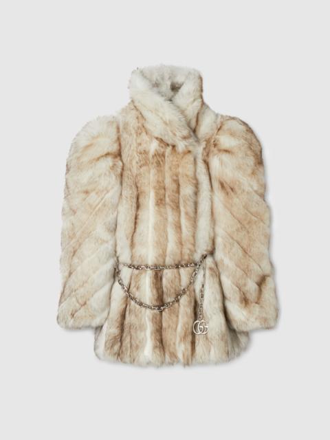 GUCCI Smooth long shearling coat