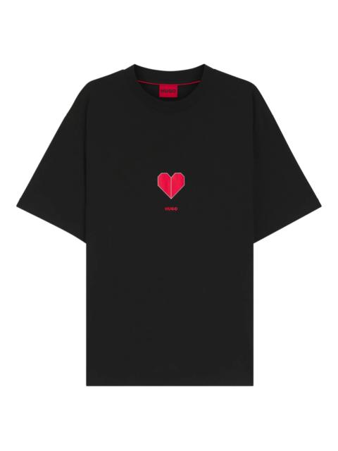 HUGO Hugo Heart-print Logo T-shirt