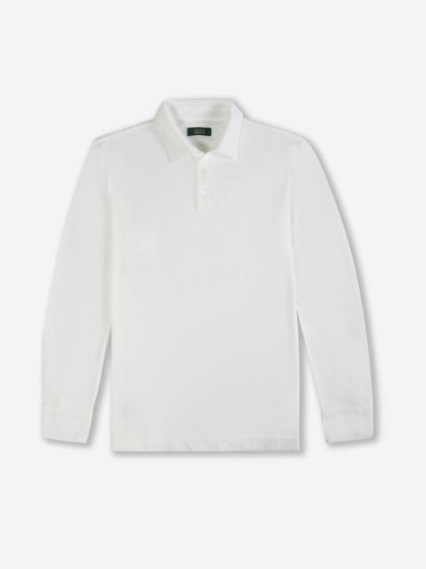 SLOWEAR Slim-fit cotton pique polo shirt
