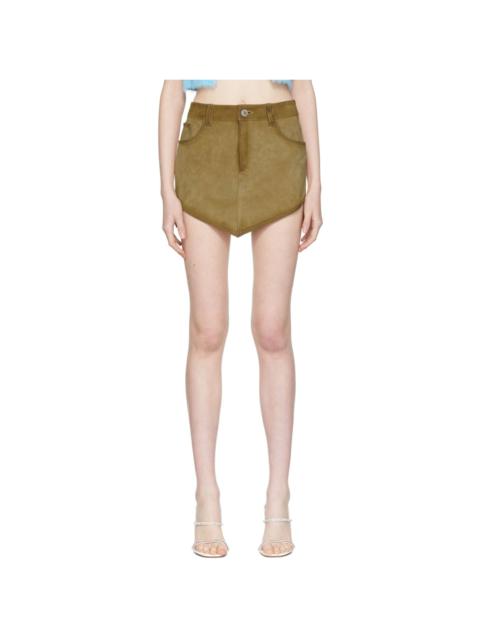 THE ATTICO Tan Dean Miniskirt