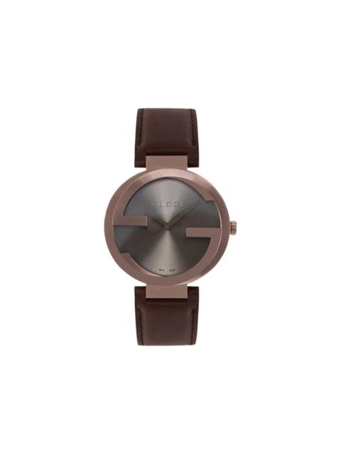GUCCI Gucci GG Leather Watch 'Rose Gold'
