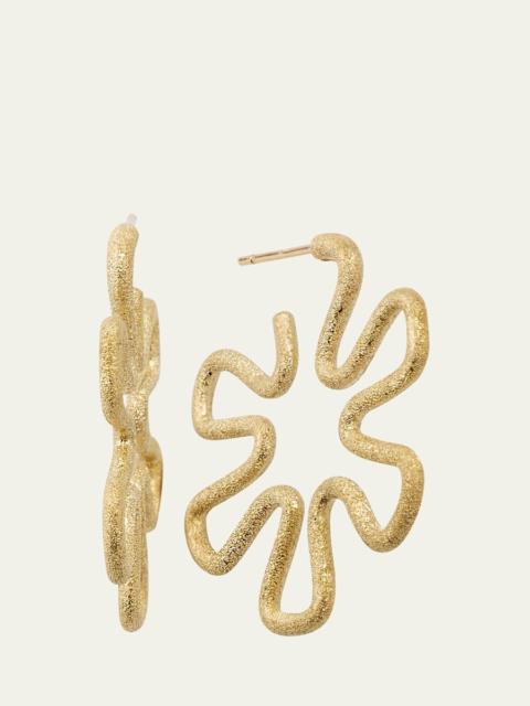 BEA BONGIASCA Margherita 9K Yellow Gold Medium Daisy Earrings