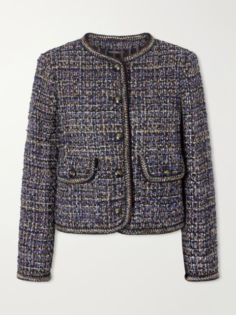 Etro Tweed woven jacket Navy