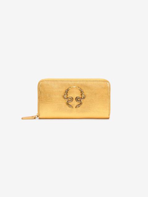 Roberto Cavalli Serpentine Zip-Around Wallet
