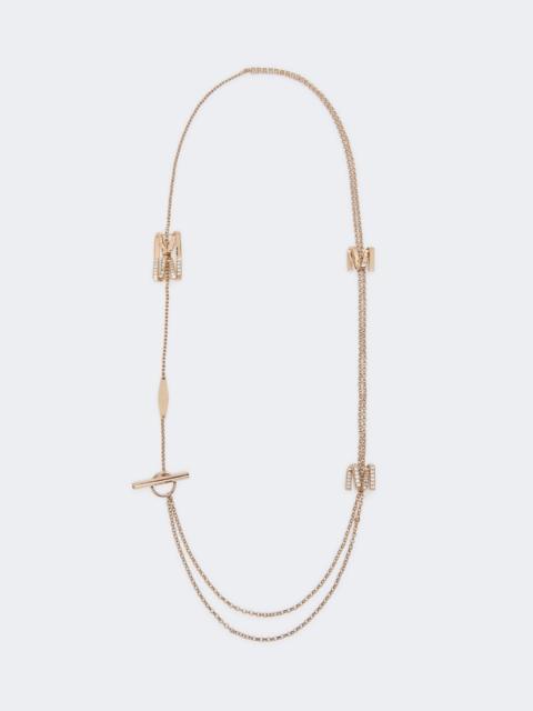Max Mara Long necklace with Monogram details - IVORY