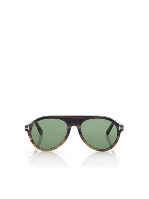 TOM FORD PILOT HORN SUNGLASSES