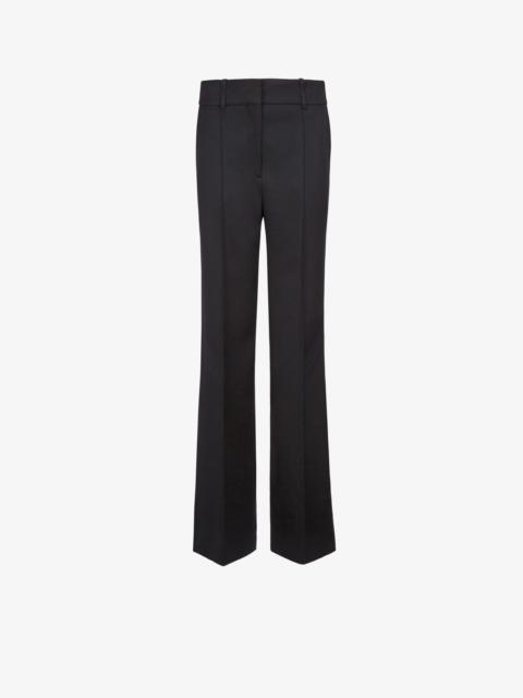 High waisted pants in drill wool