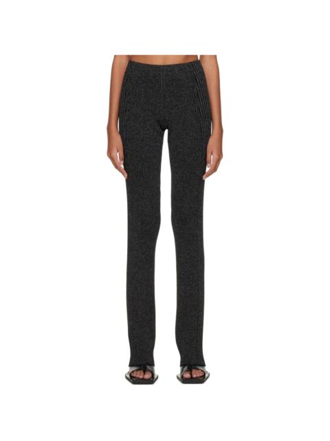 Dion Lee Black Reflective Lounge Pants