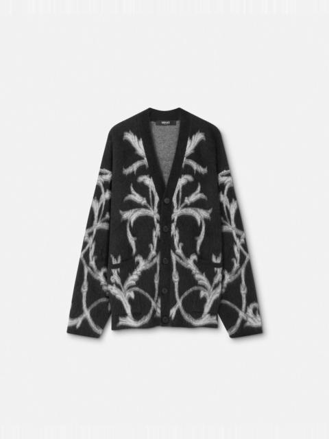 VERSACE Acanthus Leaves Mohair-Blend Cardigan