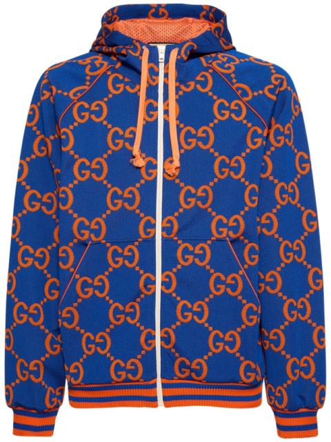 GUCCI GG technical jacquard hooded sweatshirt