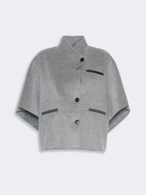Max Mara ANDALO Lightweight cashmere cape - MEDIUM GREY