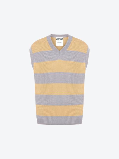 SLEEVELESS STRIPED SWEATER