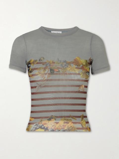 Jean Paul Gaultier Marinière Grape Printed Mesh T-shirt