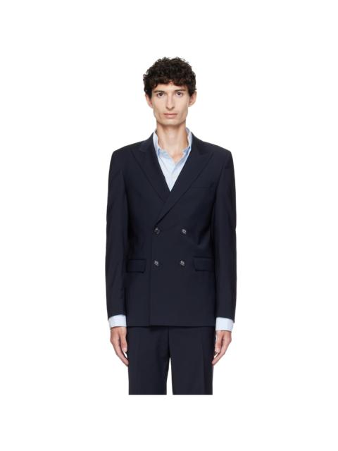 BOSS Navy Double-Breasted Blazer