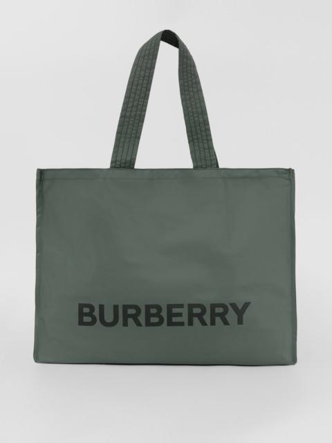 Burberry Logo Print Nylon Tote