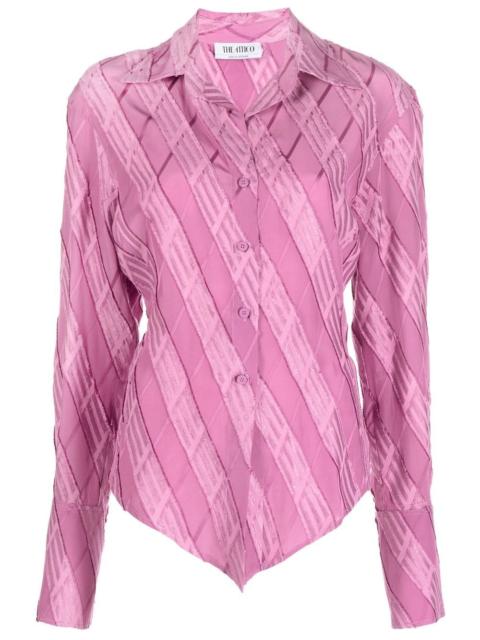 THE ATTICO jacquard-effect button shirt