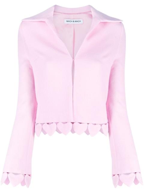 MACH & MACH love-heart hem cropped jacket