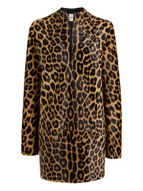 KHAITE leopard-print mini dress