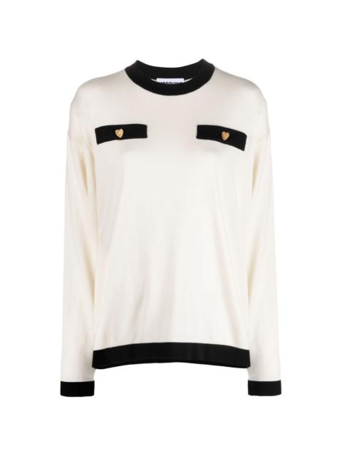 Moschino two-tone knitted jumper