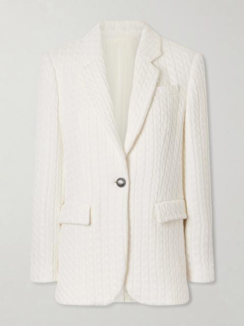 Brunello Cucinelli Cable-knit Cotton Blazer