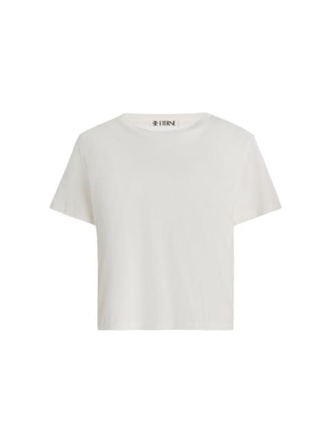 ÉTERNE Boxy Cotton-Modal T-Shirt ivory