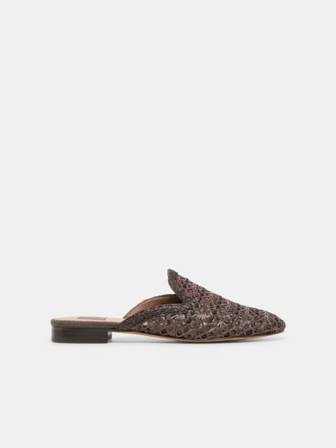 dolce vita KIRT FLATS CHOCOLATE CROSS HATCH RAFFIA